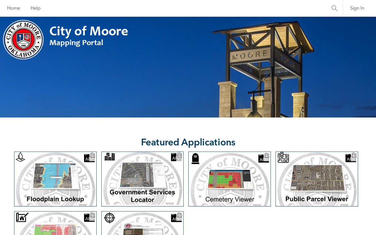 Moore residents directory city GIS parcel viewer
